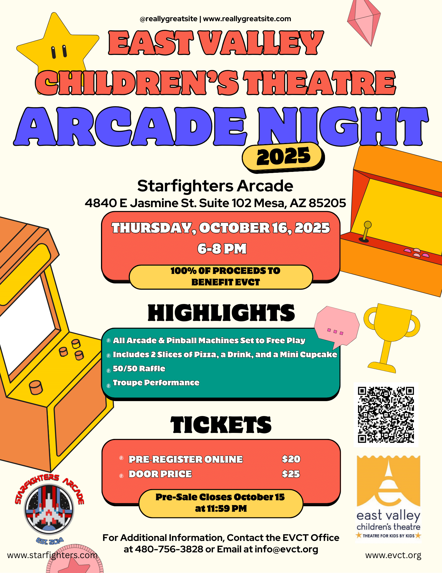 Family Night at Starfighters Arcade