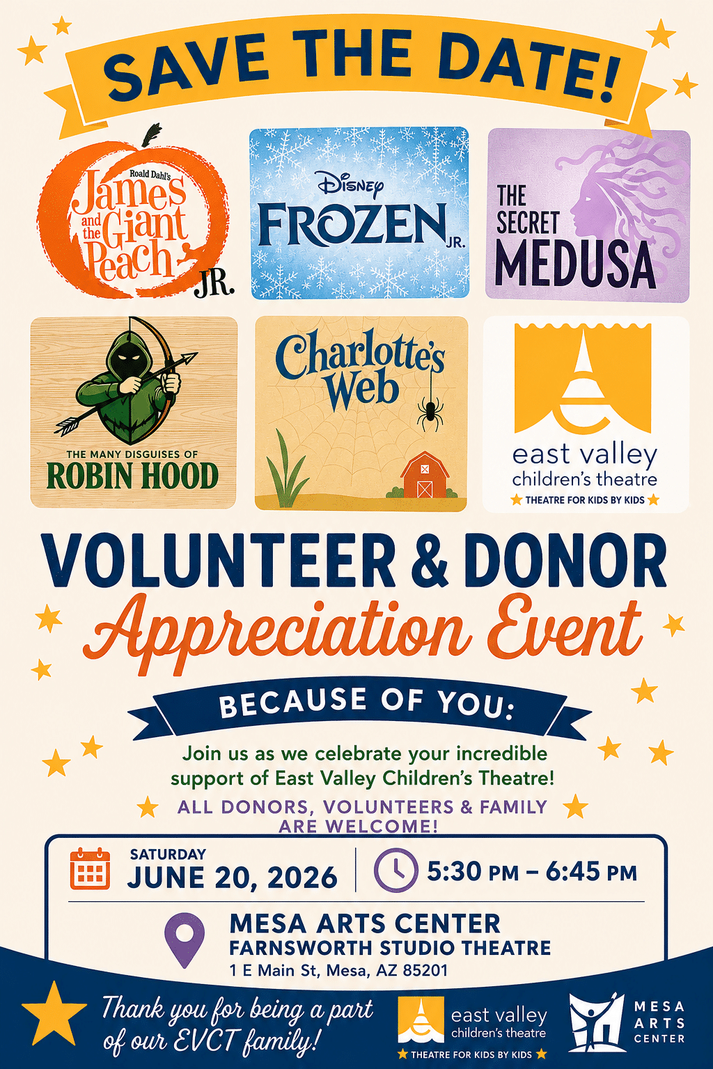 Volunteers and Donors 2026